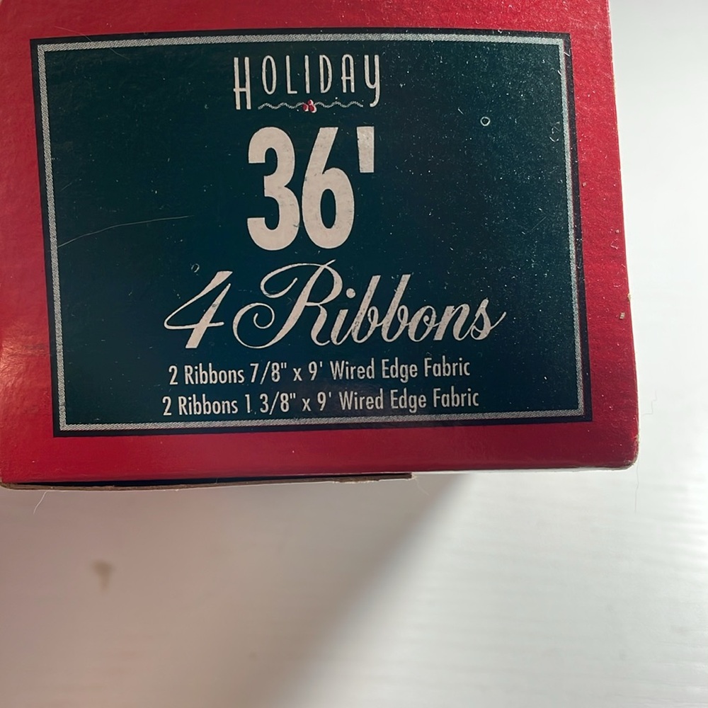 Holiday Wired Edge Fabric Ribbons Set - Picture 3 of 9